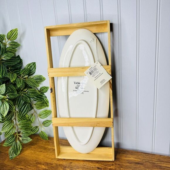 Vintage 16” Table Arts Large Oval Serving Platter Heron Debra Cherniawsky 1996 - Picture 7 of 15